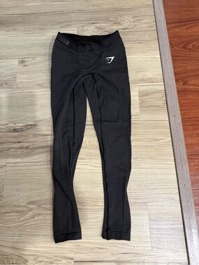 Gymshark Black Athletic Leggings with Logo Men’s XS